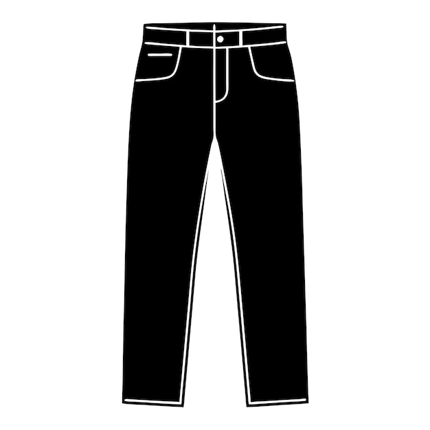pantalones vaqueros clásicos con cinco bolsillos clip de ilustración vectorial
