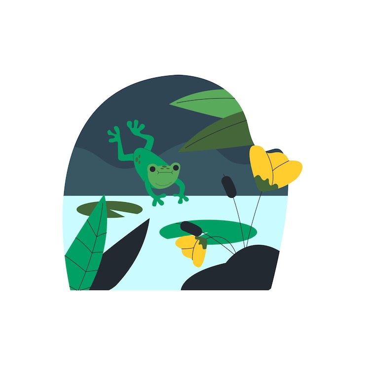 Vector pantano vector naturaleza ilustración