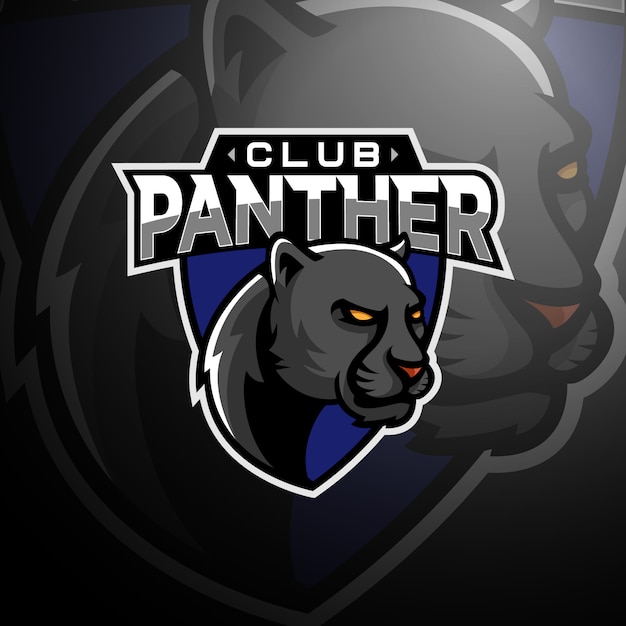 Vector panther head logo gaming esport