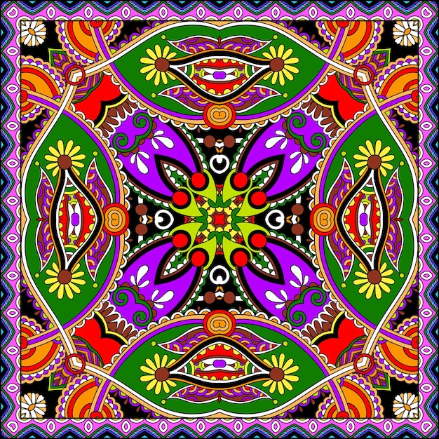 Pañuelo paisley floral ornamental tradicional