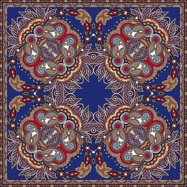 Pañuelo paisley floral ornamental tradicional