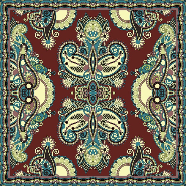 Pañuelo paisley floral ornamental tradicional