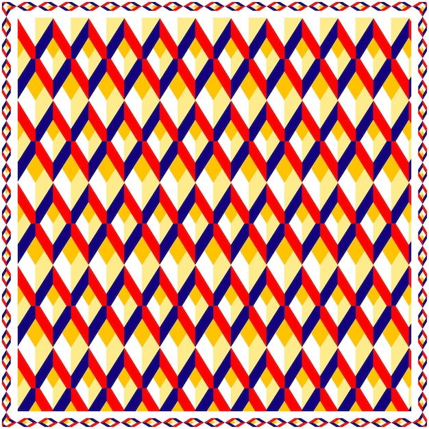 Pañuelos con patrón textil y diseño de mantas de mesa.