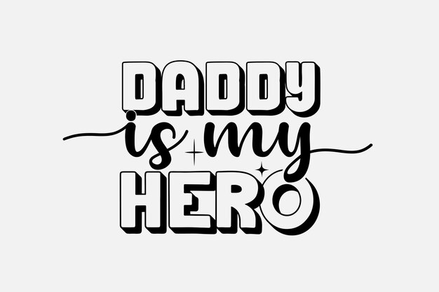 Papá es mi texto héroe sobre un fondo blanco.