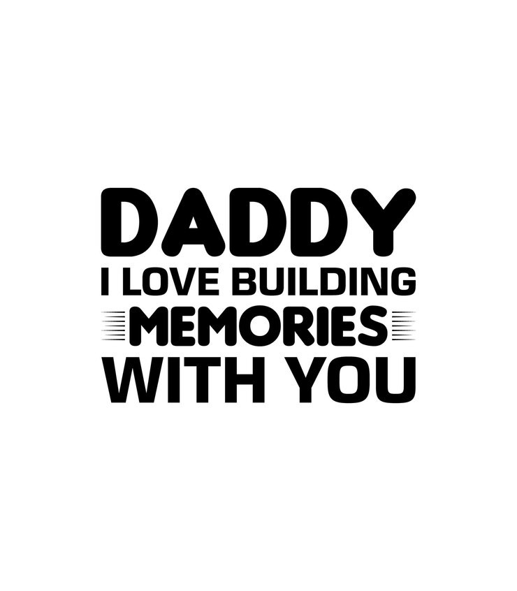 Papá me encanta construir recuerdos contigo Tipografía vector cita del padre diseño de camiseta