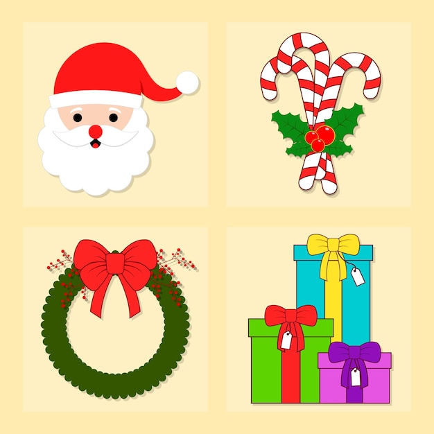 Papá Noel Caña de caramelo de Navidad y regalos de Navidad
