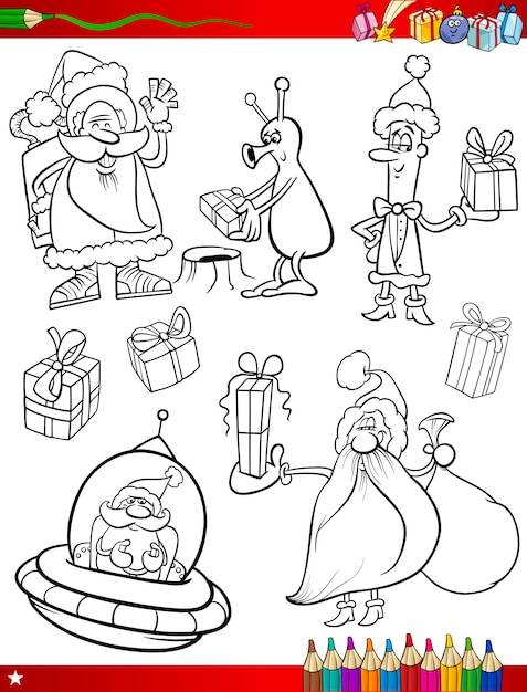 Papá Noel para colorear