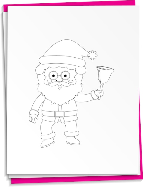 Papá Noel dibujado a mano en papel