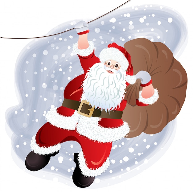 Papá Noel, diseño de tarjetas de felicitación.