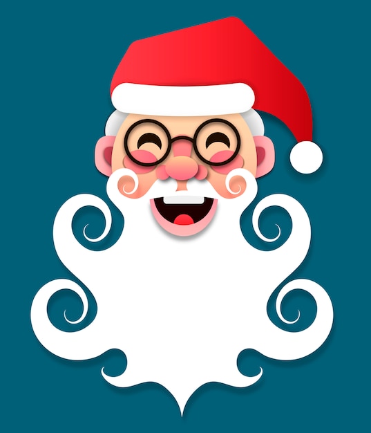 Papá noel feliz navidad y año nuevo vector