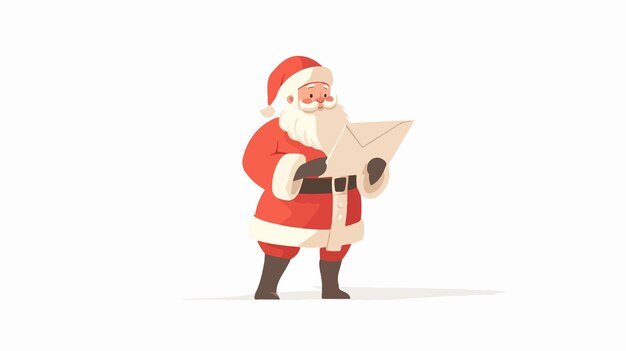 Papá Noel leyendo una carta de Navidad