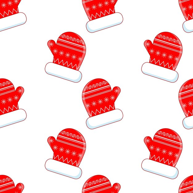 Papá Noel mitones de patrones sin fisuras