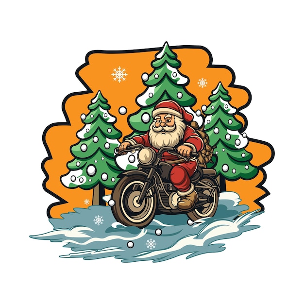 Papá noel en motocicleta