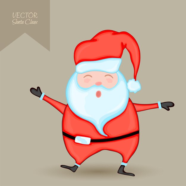 Papá noel. personaje animado. ilustración vectorial. aislado