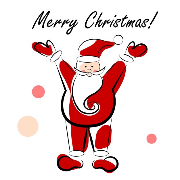 Papá Noel sobre un fondo blanco
