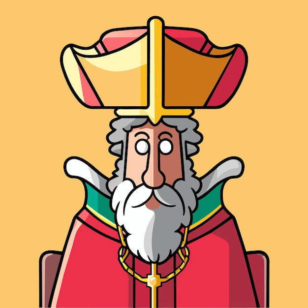 papá noel con sombrero año nuevo sinterklass