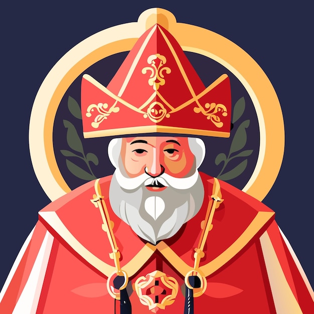 papá noel con sombrero año nuevo sinterklass