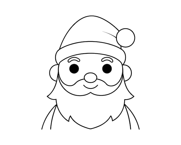 Papá Noel Vector de arte de líneas de Navidad