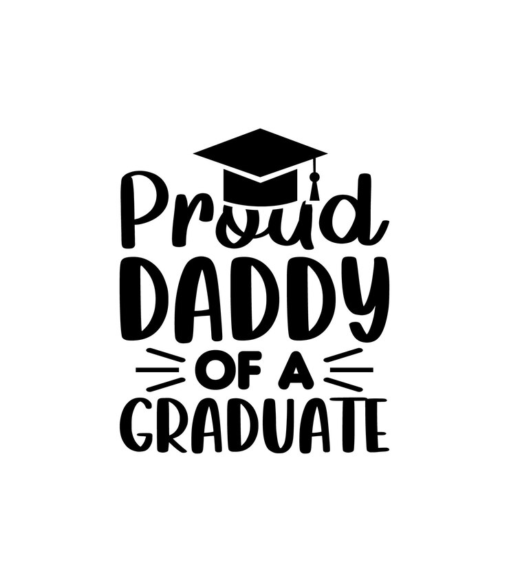 Papá orgulloso de un graduado. Diseño de camiseta de cita de padre de vector de tipografía