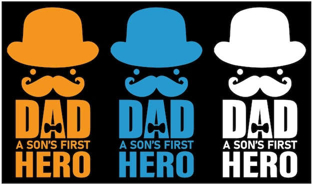 Papá, el primer héroe del hijo, diseño del día del padre para camiseta, pancarta, taza, sudadera con capucha