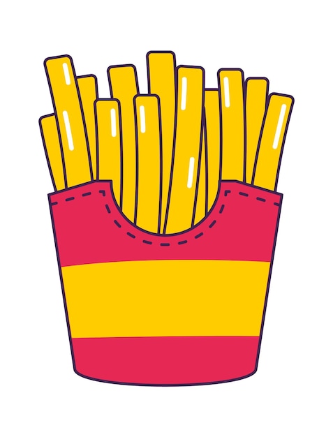 Vector papas fritas en una bolsa