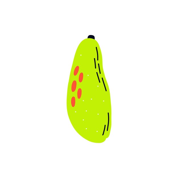 Papaya de fruta ácida en punto brillante