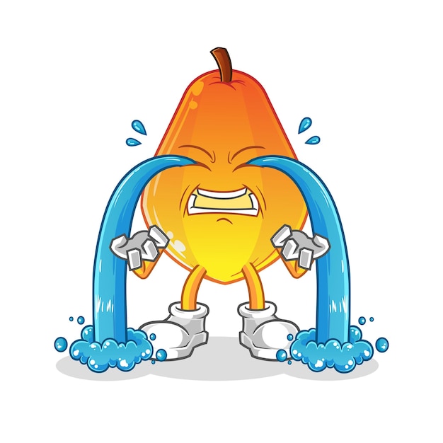 Papaya llorando.
