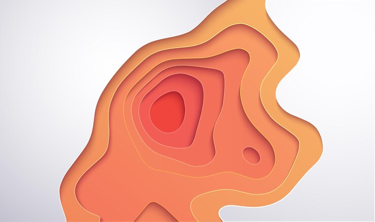 Vector papel amarillo cortado fondo geométrico mínimo naranja. vector 3d arte abstracto moderno. fondo amarillo mínimo.