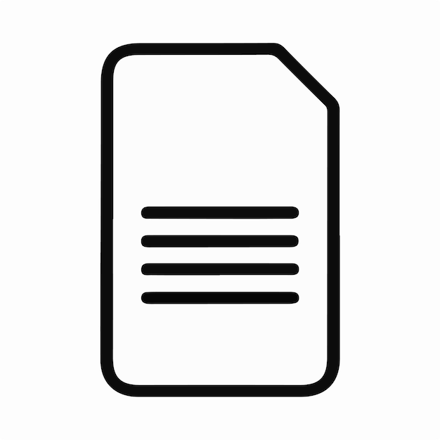 un papel blanco con un contorno negro que dice la palabra en él