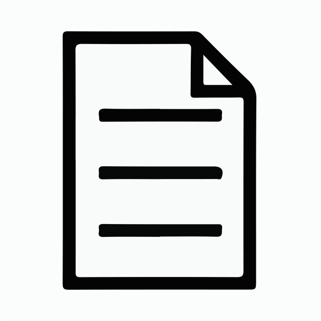 un papel blanco y negro con un contorno negro que dice un documento