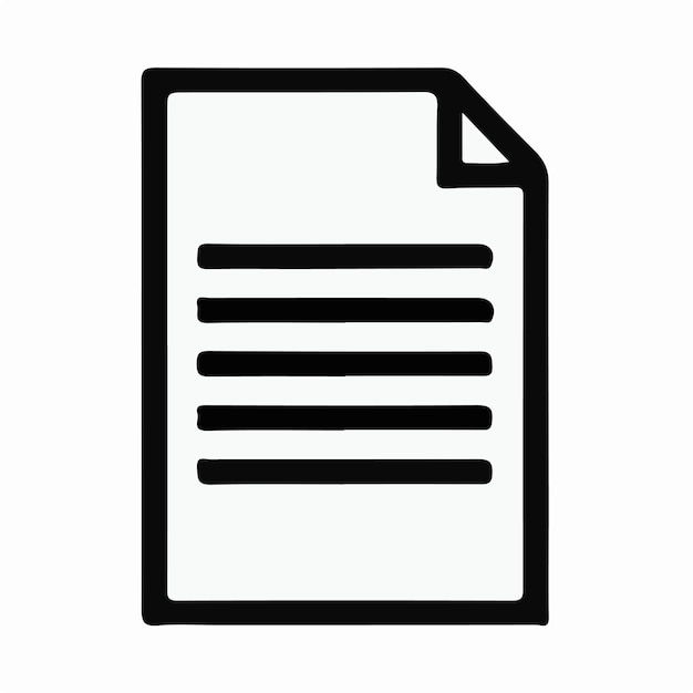 un papel blanco y negro con un contorno negro