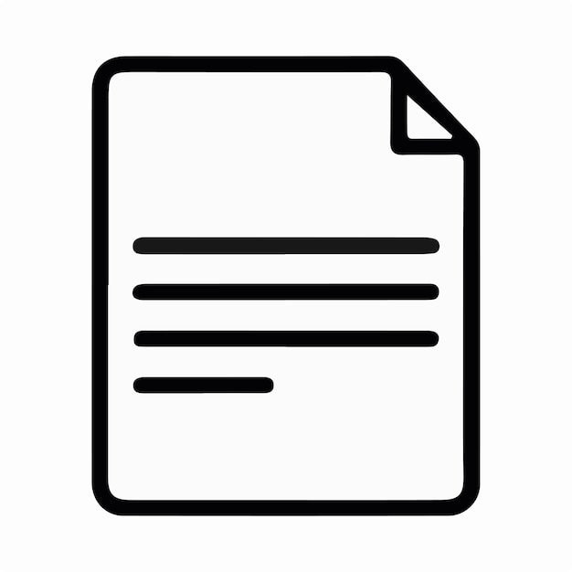 un papel blanco y negro con un contorno negro