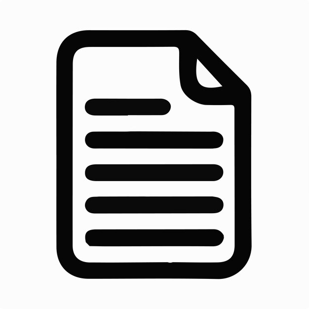 un papel blanco y negro con un documento en el medio