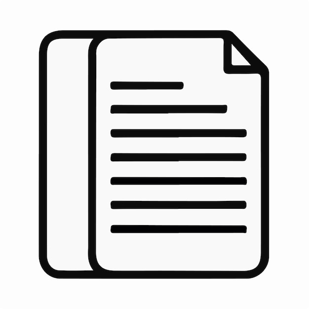 un papel blanco y negro con un fondo blanco que dice un documento