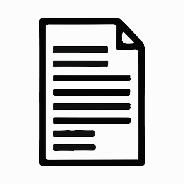 un papel blanco y negro con un fondo blanco que dice un documento