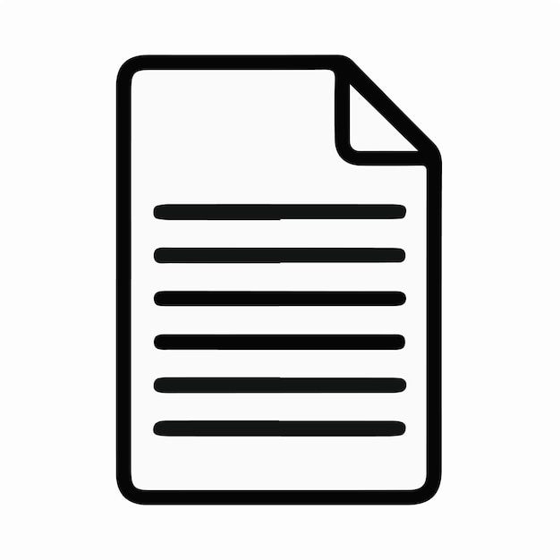 un papel blanco y negro con un fondo blanco que dice un documento