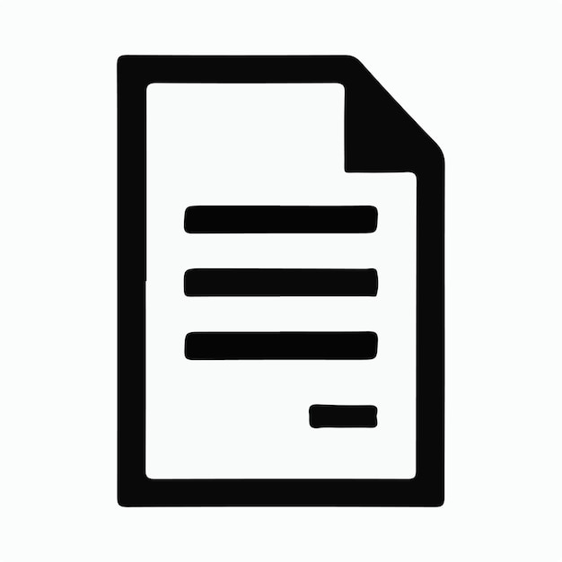 un papel blanco y negro con un fondo blanco que dice un documento