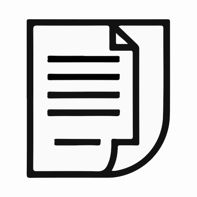 un papel blanco y negro con una línea en él