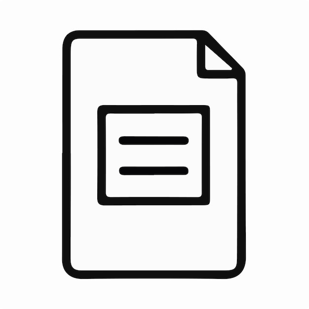 un papel blanco y negro con la palabra documento en él