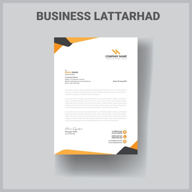 papel de carta corporativo profesional