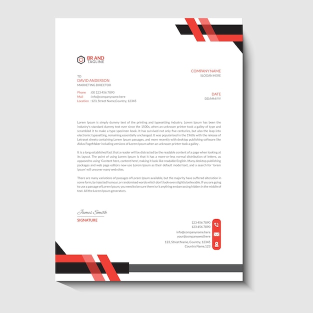 Papel de carta corporativo