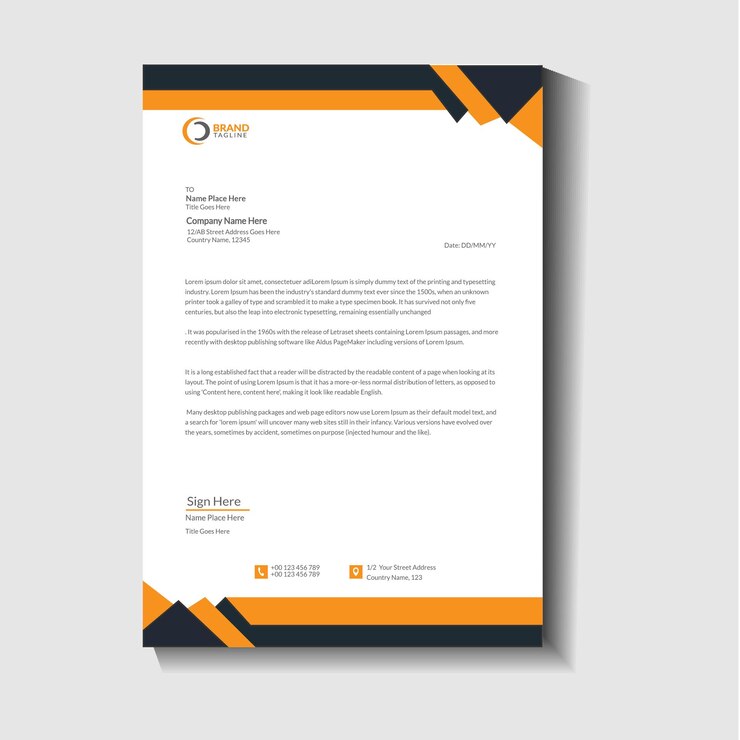 Papel de carta corporativo