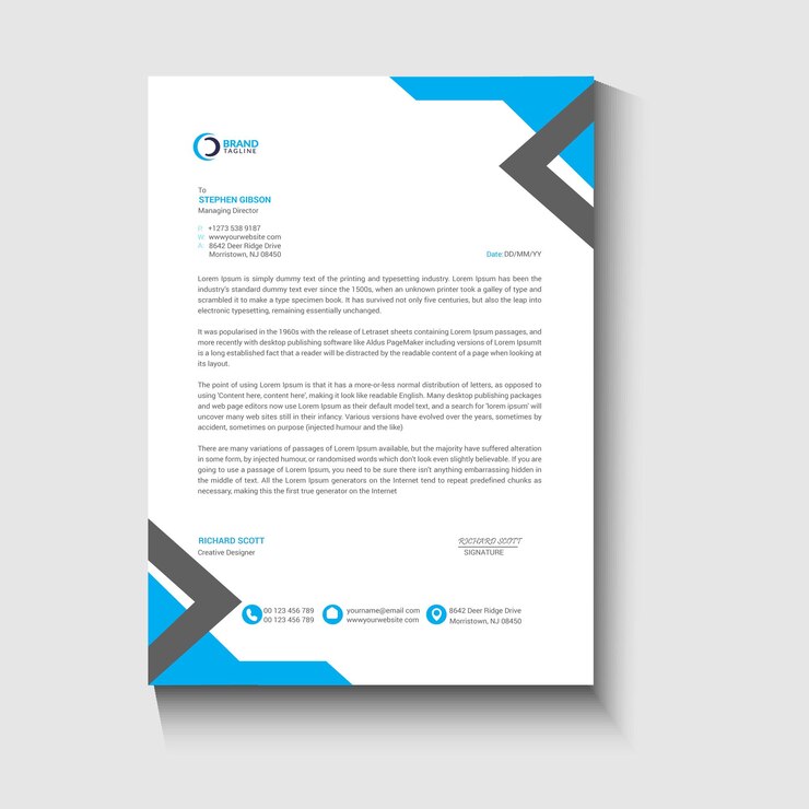 Papel de carta corporativo