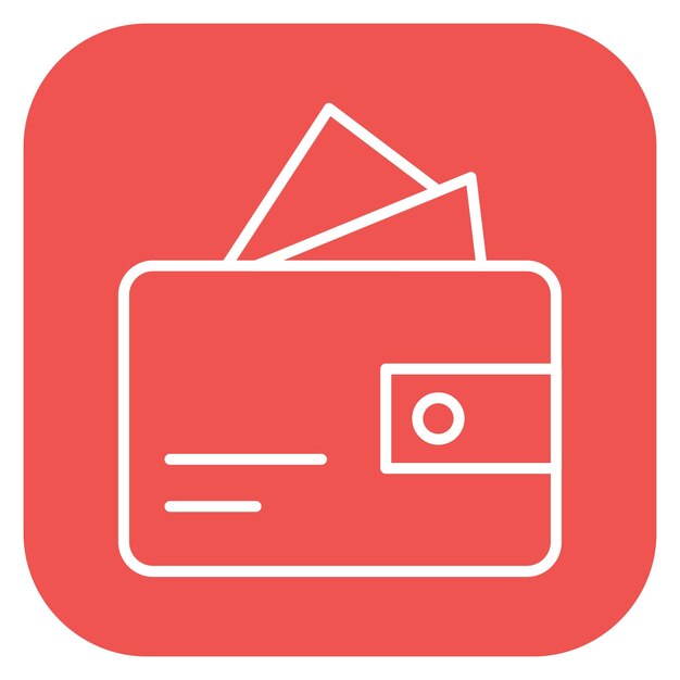 un papel en un círculo rojo con un sobre en él