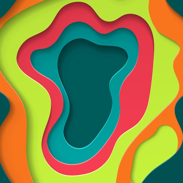 Papel de colores con formas cortadas