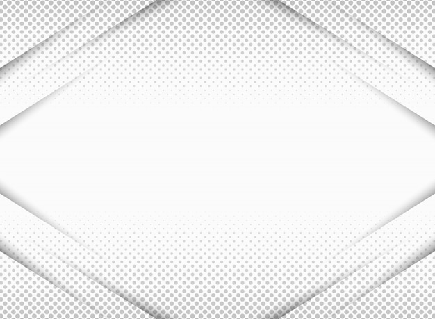 Papel cortado en degradado de gris en simetría semitono