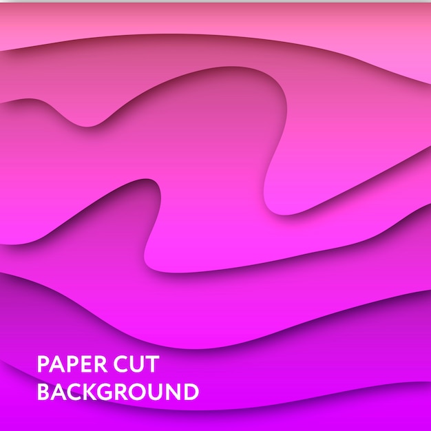 El papel cortó el fondo Arte abstracto del gradiente del color 3D ilustración del arte