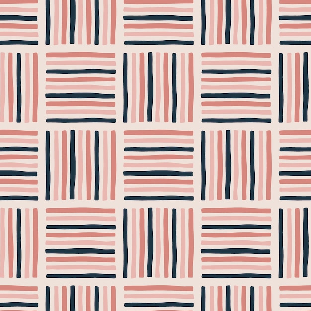 Papel de embalaje de papelería textil de diseño de superficie con patrón sin costuras vectorial retro étnico