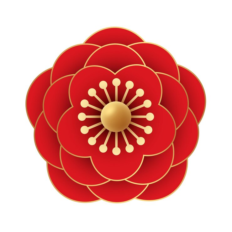 Vector papel de flores vectorial cortado con estilo artesanal