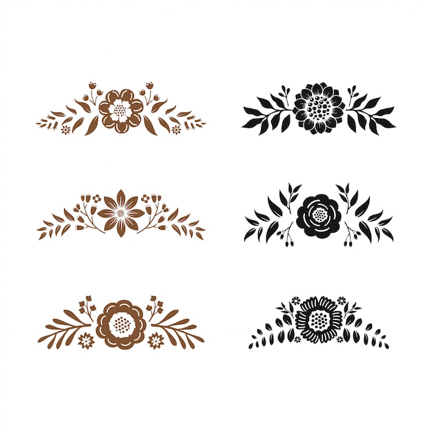 papel del monograma floral recortar archivos